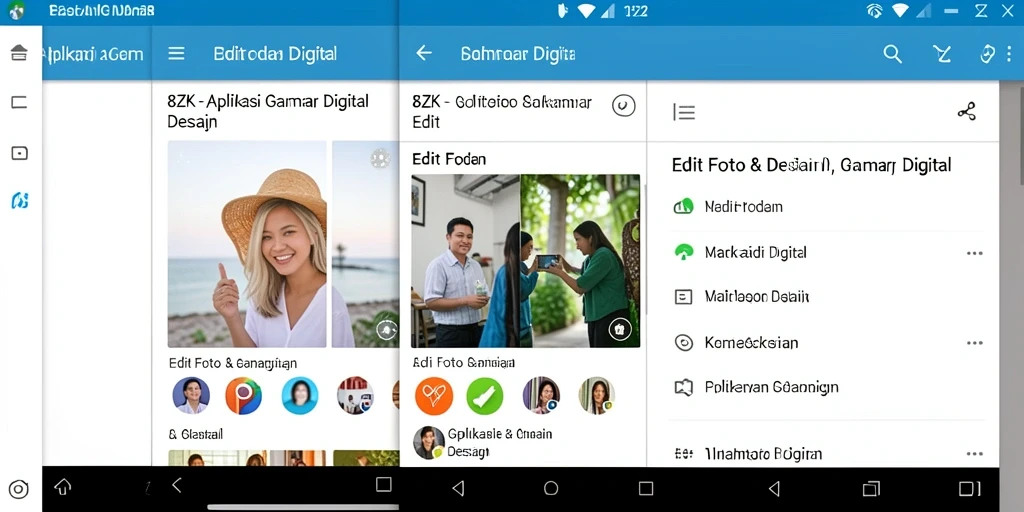 Screenshot antarmuka 8ZK yang modern dan intuitif.