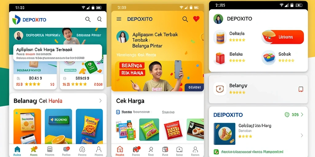 Tampilan antarmuka DEPOXITO yang mudah digunakan untuk cek harga.