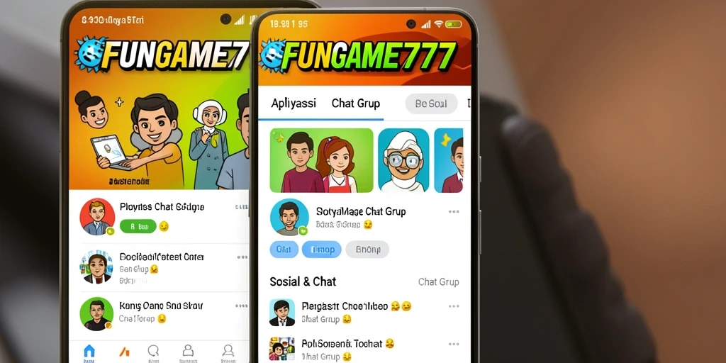 Tampilan antarmuka FUNGAME777 yang mudah digunakan untuk Chat Grup.