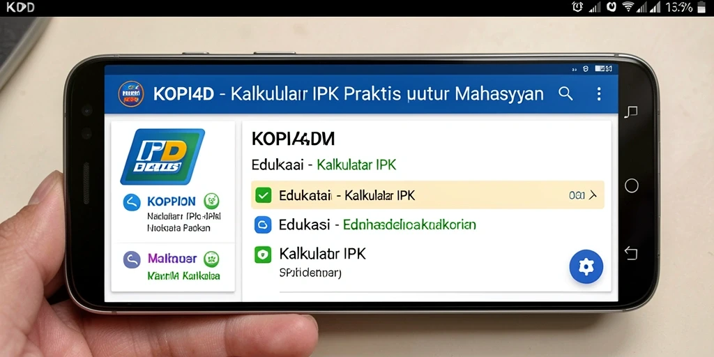 Antarmuka aplikasi KOPI4D untuk kalkulasi IPK yang praktis.
