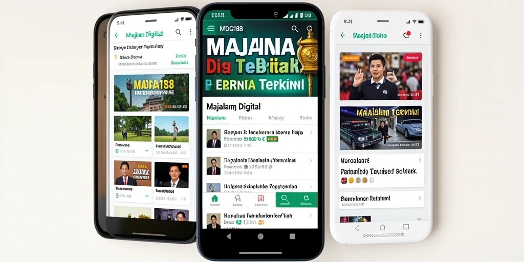 Antarmuka MDG188 menampilkan berbagai berita terkini dengan mudah dibaca.