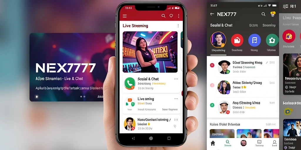 Tampilan antarmuka NEX777 saat Live Streaming yang menawan dan interaktif.