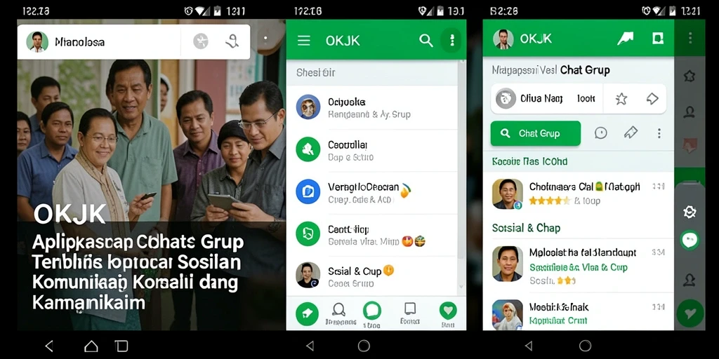 Tampilan antarmuka pengguna OKJK yang sederhana dan menarik.