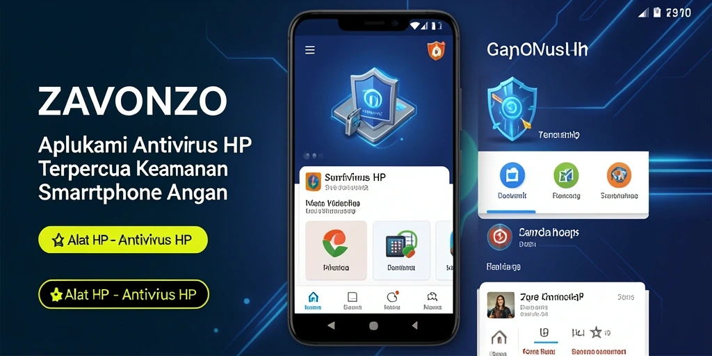 Tampilan antarmuka utama ZAVONZO yang sederhana dan informatif.